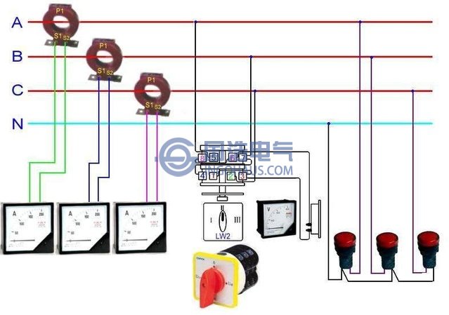 電壓互感器實(shí)物接線圖