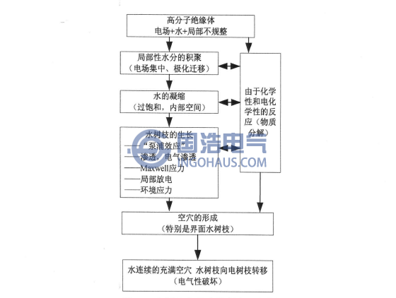 水樹枝產(chǎn)生和發(fā)展機理框圖