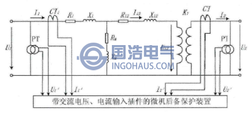 單相變壓器繞組在線監(jiān)測(cè)漏抗法的等效電路圖